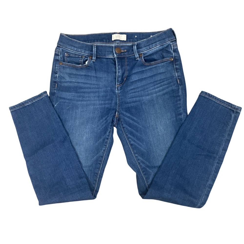 Loft Womens Jeans Petite Skinny Stretch‎ 2P Denim Blue Casual Classic Minimalist